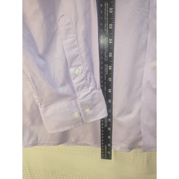 Haggar Dress Shirt Mens Size 18- 18.5 36/37 Purple Long Sleeve Collared - Picture 6 of 9